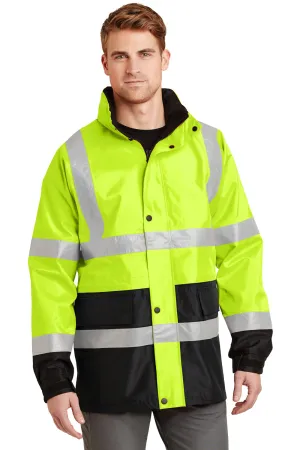 CornerStone Mens ANSI 107 Class 3 Waterproof Full Zip Hooded Jacket - Safety Yellow  Cheaper Clothing Cornerstone
