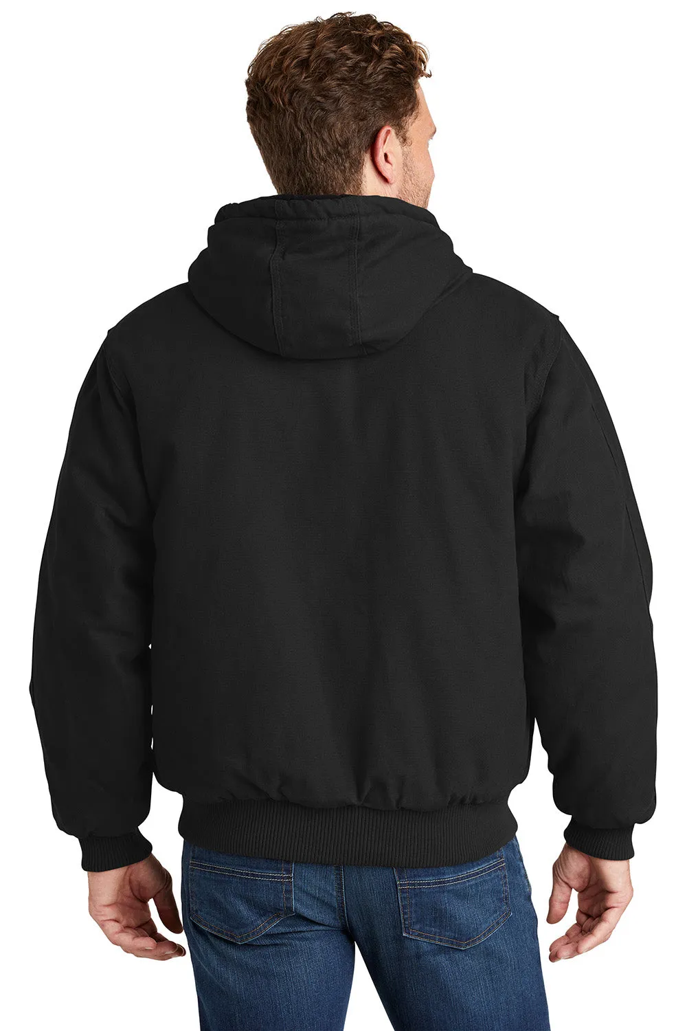 CornerStone Mens Duck Cloth Full Zip Hooded Jacket - Black  Cheaper Clothing Cornerstone