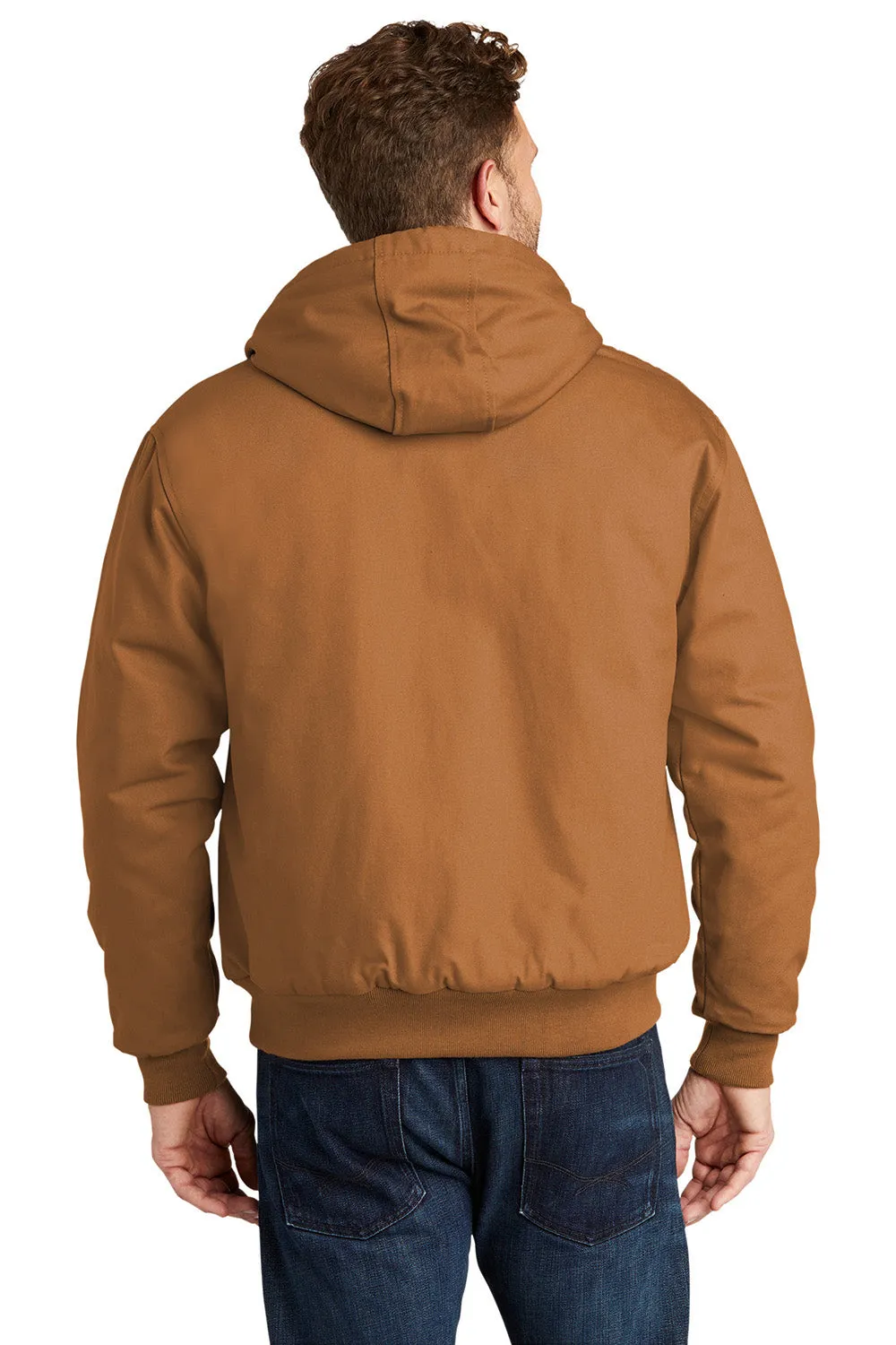 CornerStone Mens Duck Cloth Full Zip Hooded Jacket - Duck Brown  Cheaper Clothing Cornerstone