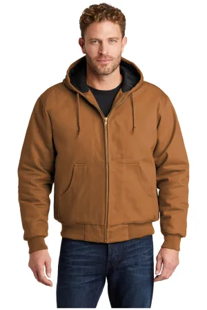 CornerStone Mens Duck Cloth Full Zip Hooded Jacket - Duck Brown  Cheaper Clothing Cornerstone