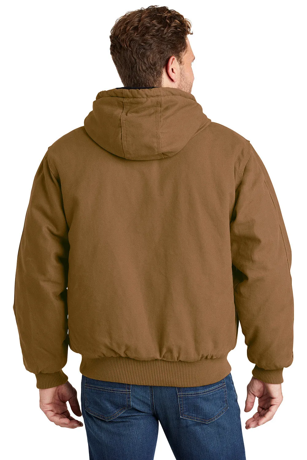 CornerStone Mens Duck Cloth Full Zip Hooded Jacket - Duck Brown  Cheaper Clothing Cornerstone