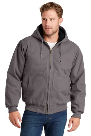 CornerStone Mens Duck Cloth Full Zip Hooded Jacket - Metal Grey  Cheaper Clothing Cornerstone