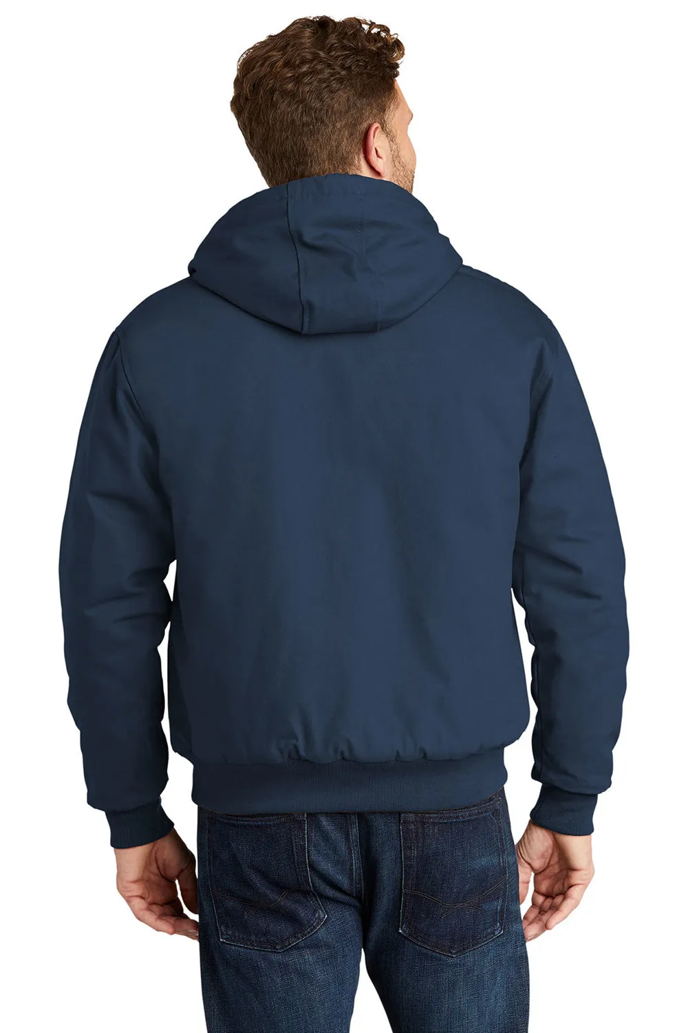 CornerStone Mens Duck Cloth Full Zip Hooded Jacket - Navy Blue  Cheaper Clothing Cornerstone
