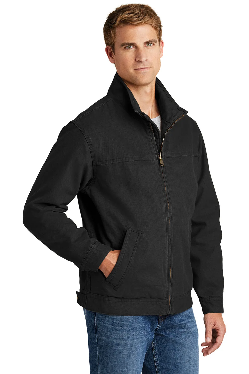 CornerStone Mens Duck Cloth Full Zip Jacket - Black  Cheaper Clothing Cornerstone