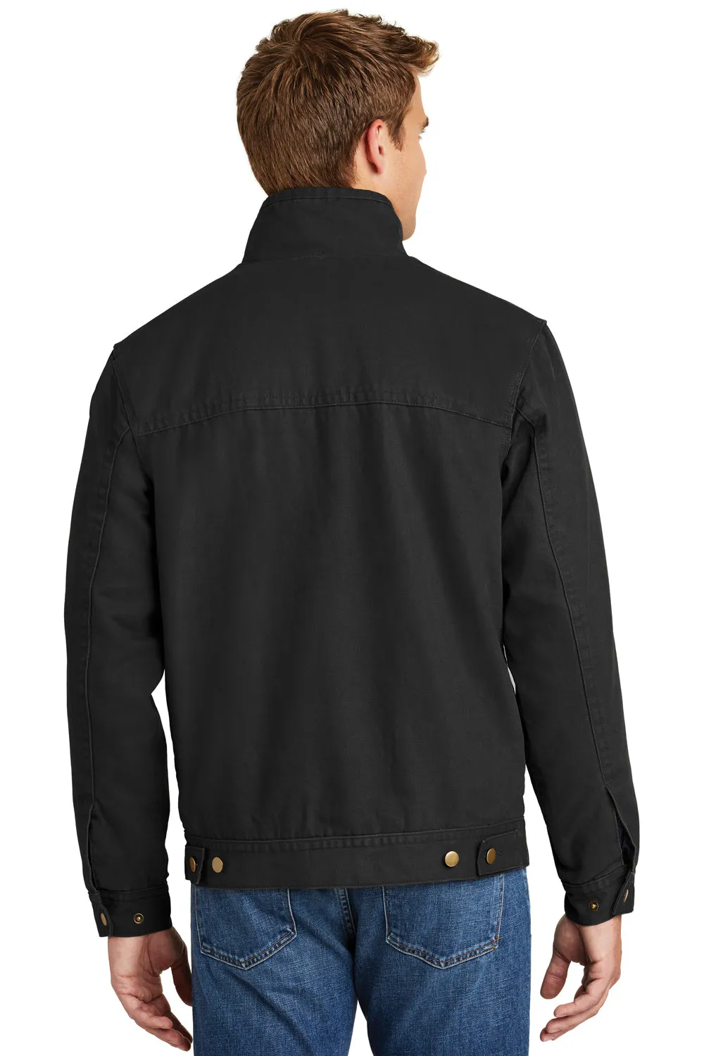 CornerStone Mens Duck Cloth Full Zip Jacket - Black  Cheaper Clothing Cornerstone