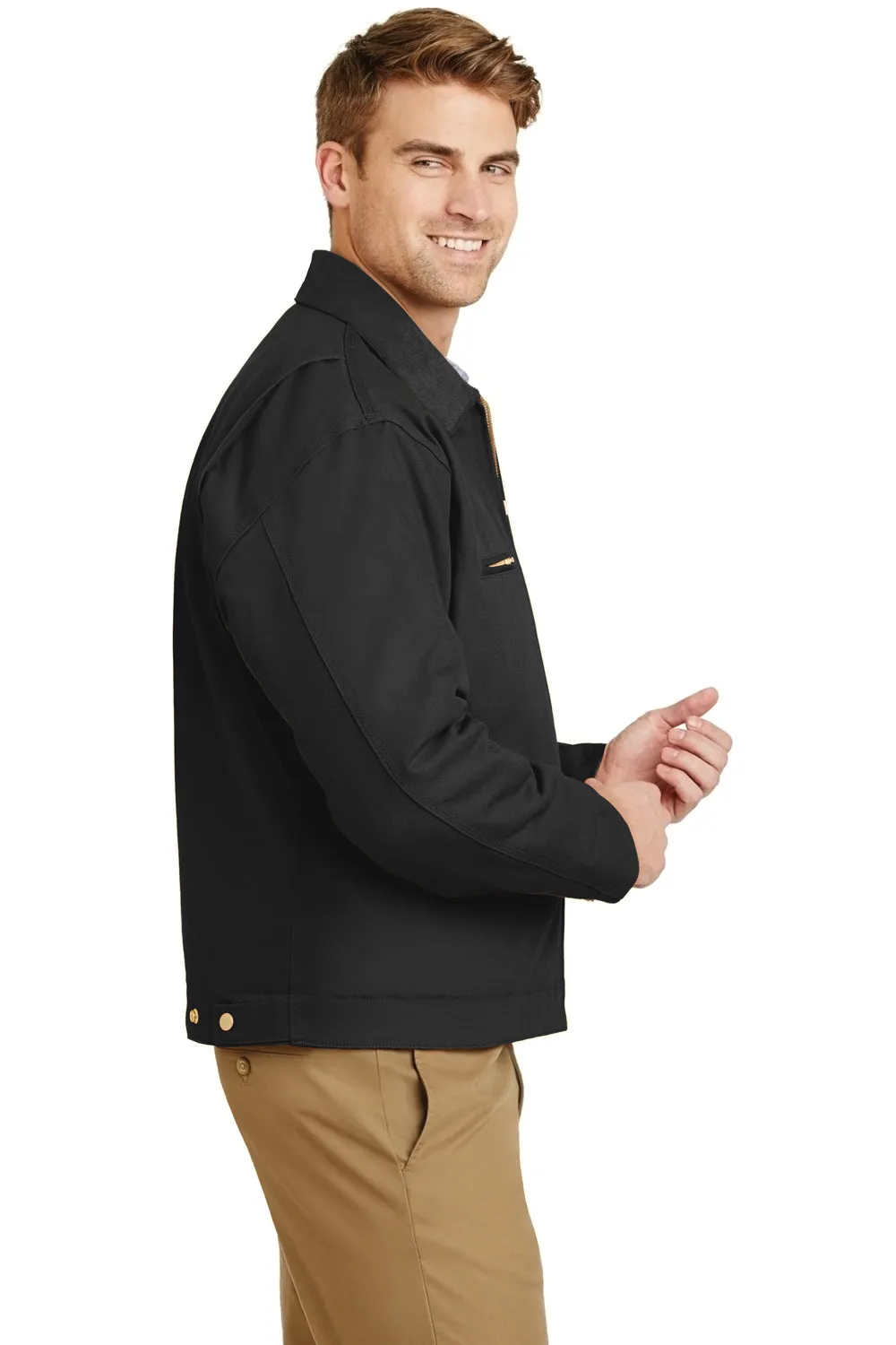 CornerStone Mens Duck Cloth Full Zip Jacket - Black  Cheaper Clothing Cornerstone