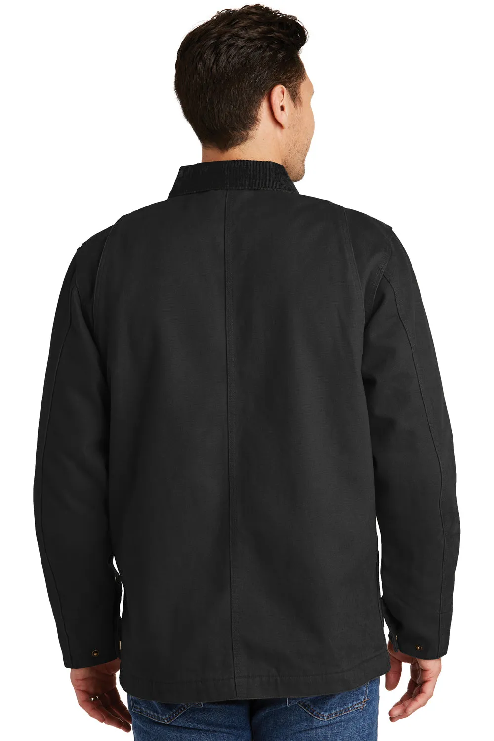 CornerStone Mens Duck Cloth Full Zip Jacket - Black - Closeout  Cheaper Clothing Cornerstone