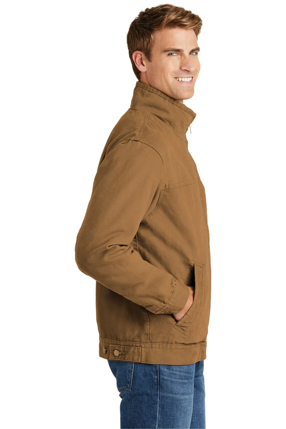 CornerStone Mens Duck Cloth Full Zip Jacket - Duck Brown  Cheaper Clothing Cornerstone