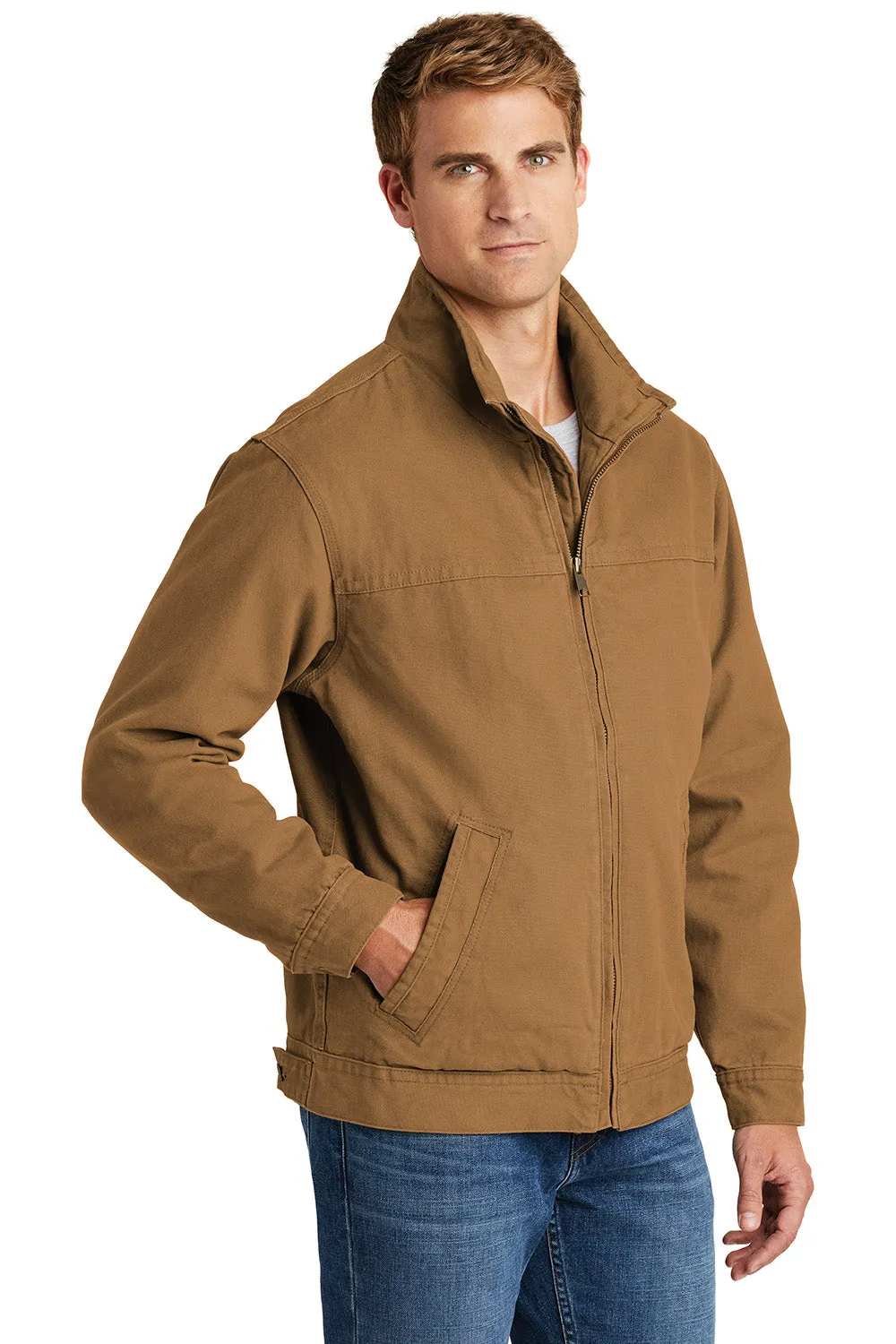 CornerStone Mens Duck Cloth Full Zip Jacket - Duck Brown  Cheaper Clothing Cornerstone