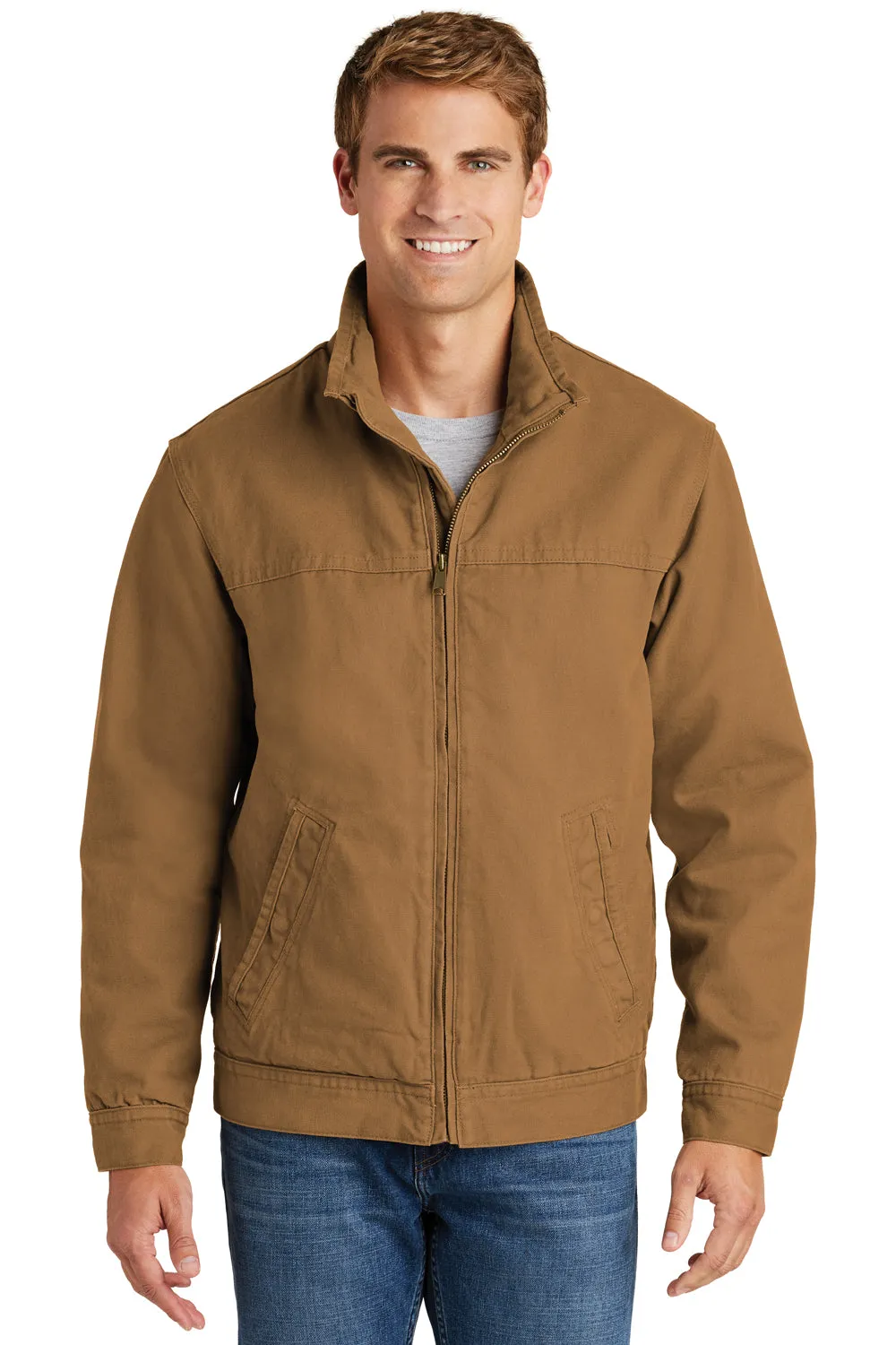 CornerStone Mens Duck Cloth Full Zip Jacket - Duck Brown  Cheaper Clothing Cornerstone