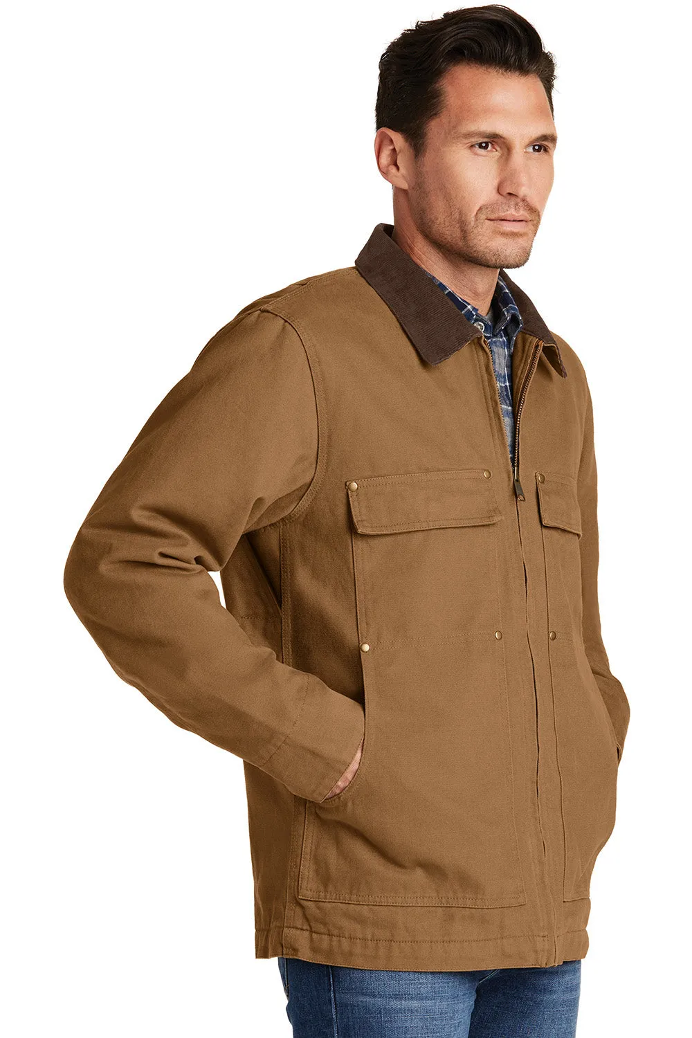 CornerStone Mens Duck Cloth Full Zip Jacket - Duck Brown - Closeout  Cheaper Clothing Cornerstone