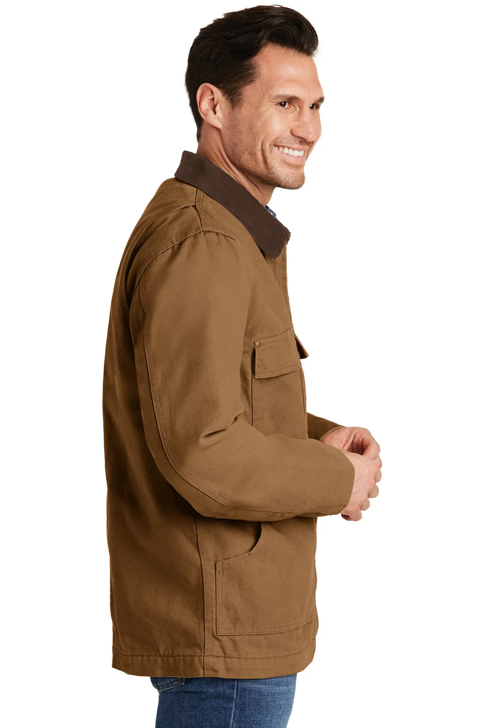 CornerStone Mens Duck Cloth Full Zip Jacket - Duck Brown - Closeout  Cheaper Clothing Cornerstone