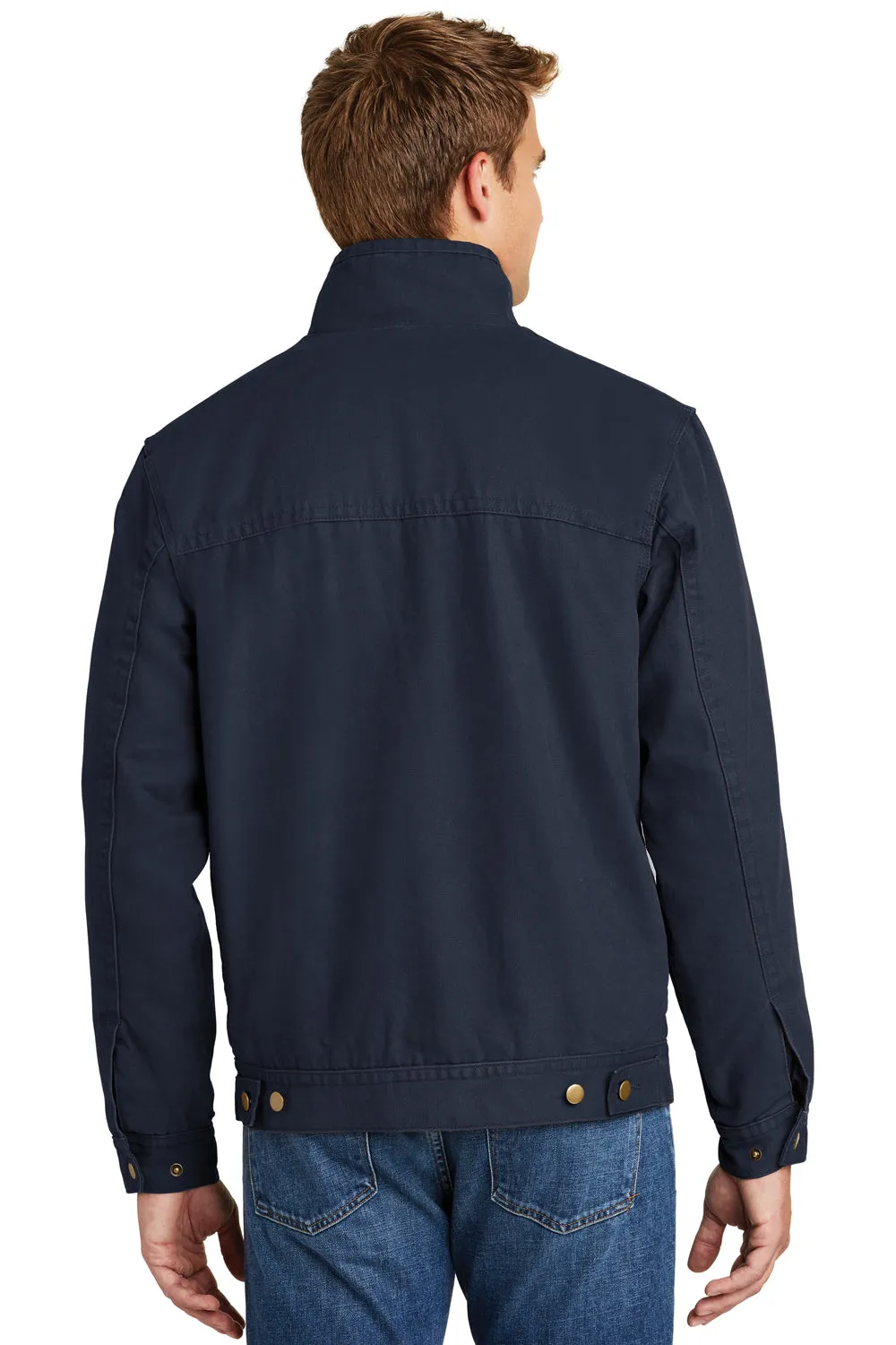 CornerStone Mens Duck Cloth Full Zip Jacket - Navy Blue  Cheaper Clothing Cornerstone