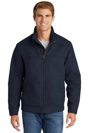 CornerStone Mens Duck Cloth Full Zip Jacket - Navy Blue  Cheaper Clothing Cornerstone