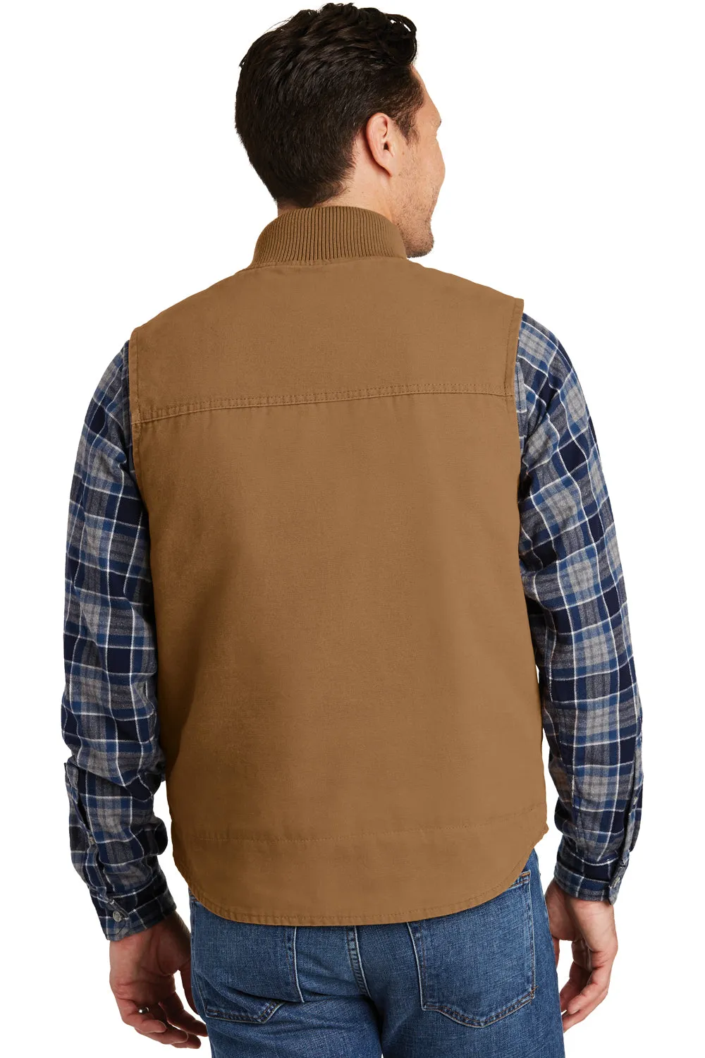 CornerStone Mens Duck Cloth Full Zip Vest - Duck Brown  Cheaper Clothing Cornerstone