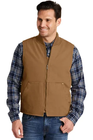 CornerStone Mens Duck Cloth Full Zip Vest - Duck Brown  Cheaper Clothing Cornerstone