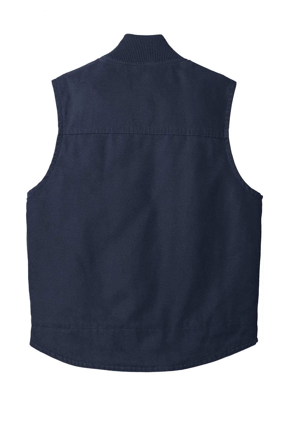 CornerStone Mens Duck Cloth Full Zip Vest - Navy Blue  Cheaper Clothing Cornerstone