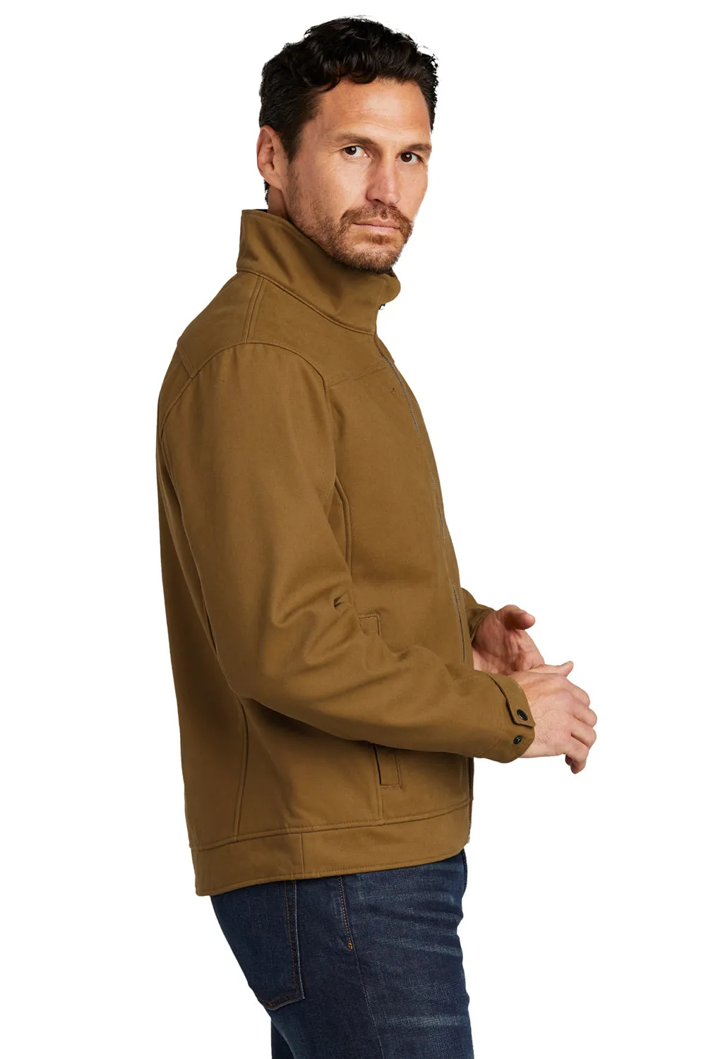 CornerStone Mens Duck Cloth Water Resistant Full Zip Jacket - Duck Brown  Cheaper Clothing Cornerstone