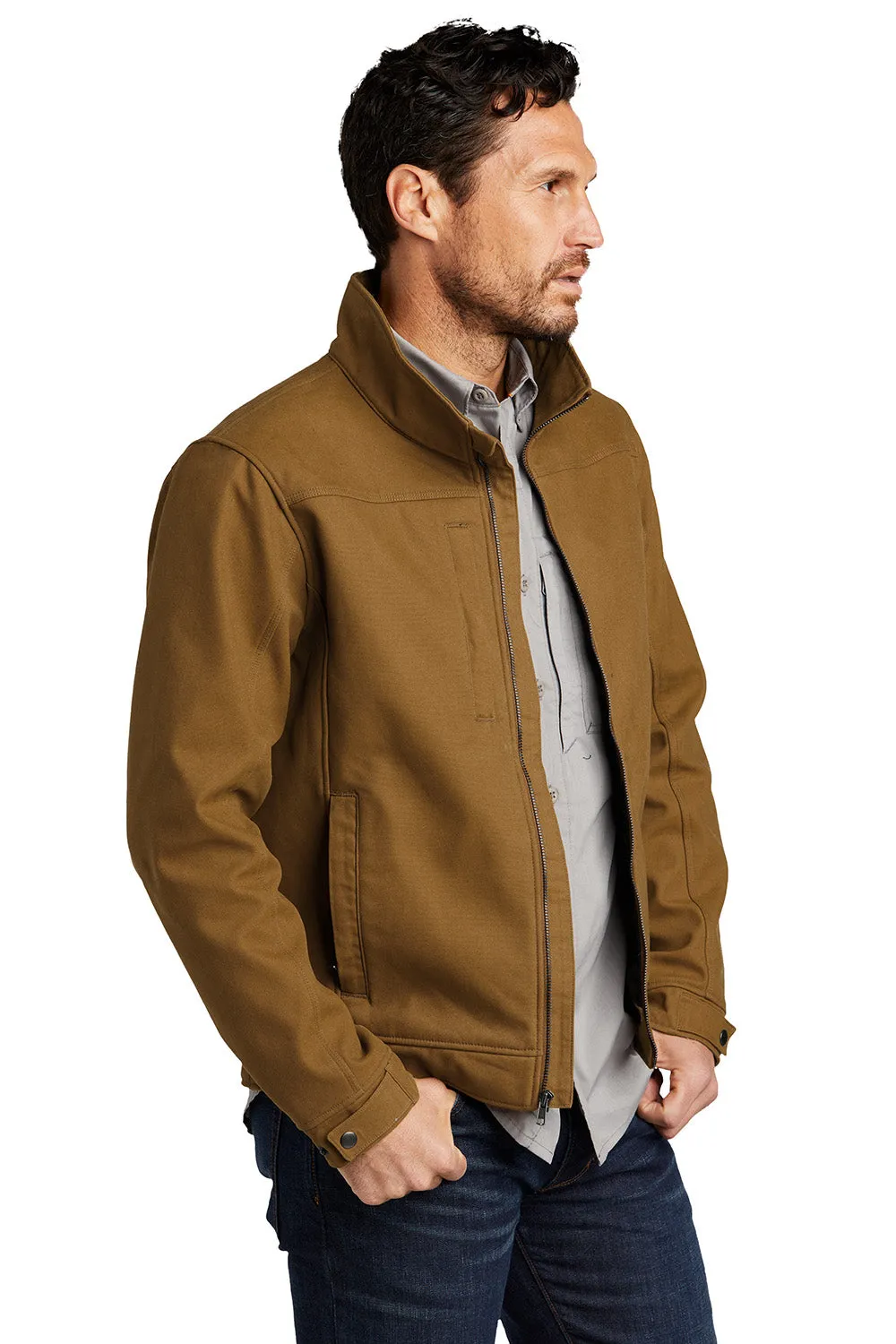 CornerStone Mens Duck Cloth Water Resistant Full Zip Jacket - Duck Brown  Cheaper Clothing Cornerstone