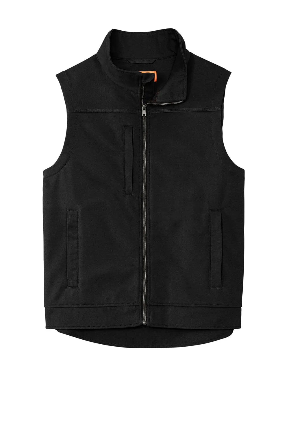 CornerStone Mens Duck Cloth Water Resistant Full Zip Vest - Black  Cheaper Clothing Cornerstone