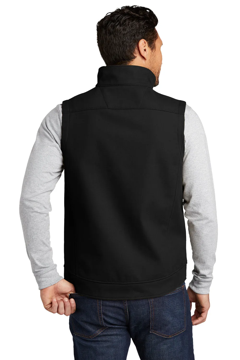 CornerStone Mens Duck Cloth Water Resistant Full Zip Vest - Black  Cheaper Clothing Cornerstone