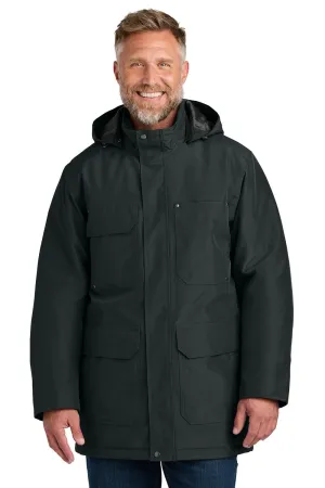 CornerStone Mens Elements Wind & Water Resistant Insulated Full Zip Hooded Parka - Black  Cheaper Clothing Cornerstone