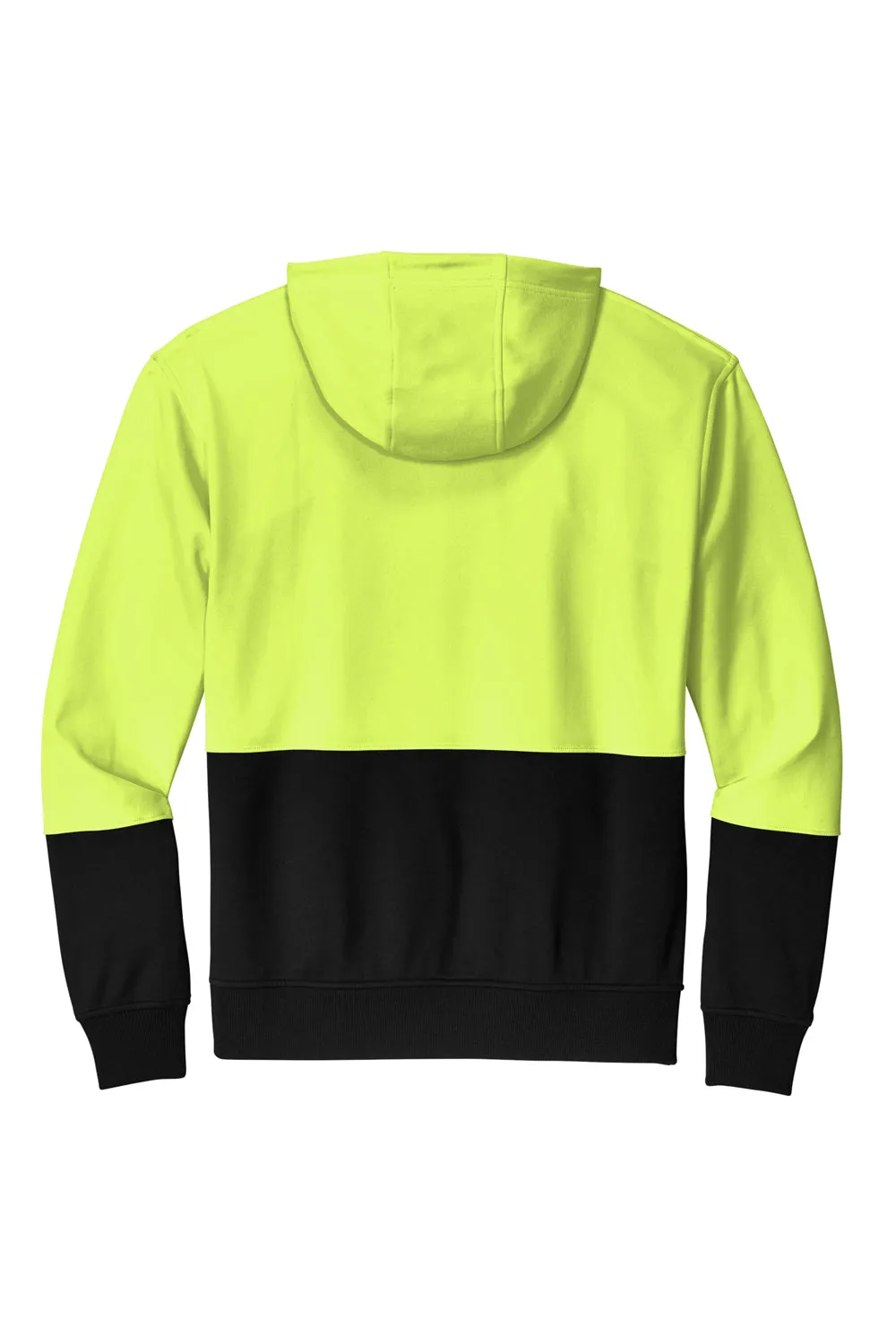 CornerStone Mens Enhanced Visibility Moisture Wicking Fleece Hooded Sweatshirt Hoodie w/ Pouch Pocket - Safety Yellow  Cheaper Clothing Cornerstone