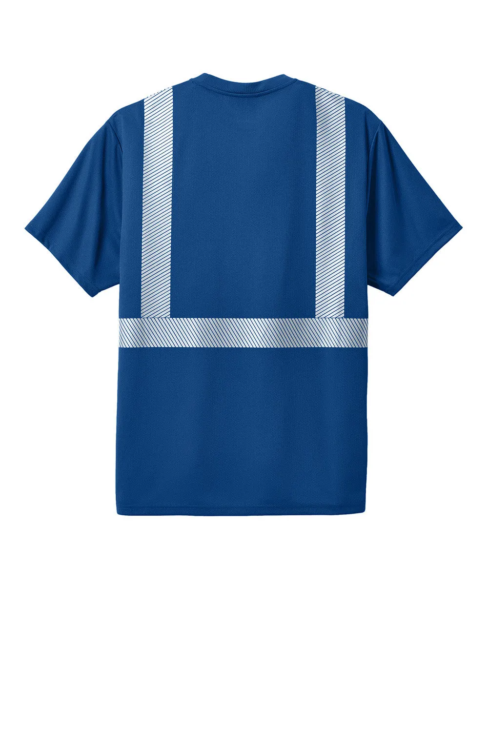 CornerStone Mens Enhanced Visibility Moisture Wicking Short Sleeve Crewneck T-Shirt w/ Pocket - Royal Blue  Cheaper Clothing Cornerstone