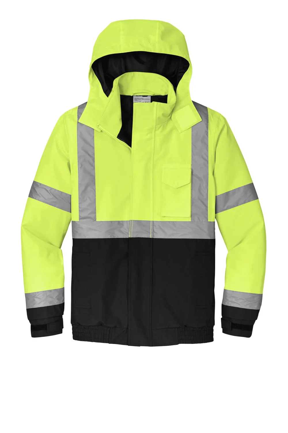 CornerStone Mens Enhanced Visibility Waterproof Full Zip Hooded Jacket - Safety Yellow  Cheaper Clothing Cornerstone