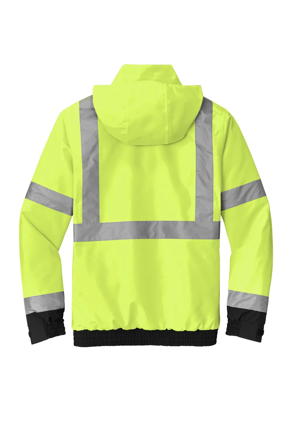 CornerStone Mens Enhanced Visibility Waterproof Full Zip Hooded Jacket - Safety Yellow  Cheaper Clothing Cornerstone