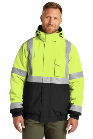 CornerStone Mens Enhanced Visibility Waterproof Full Zip Hooded Jacket - Safety Yellow  Cheaper Clothing Cornerstone