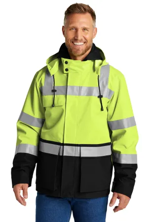 CornerStone Mens Enhanced Visibility Waterproof Full Zip Jacket - Safety Yellow  Cheaper Clothing Cornerstone