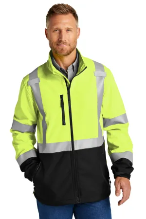 CornerStone Mens Enhanced Visibility Waterproof Ripstop 3-in-1 Full Zip Hooded Jacket - Safety Yellow  Cheaper Clothing Cornerstone