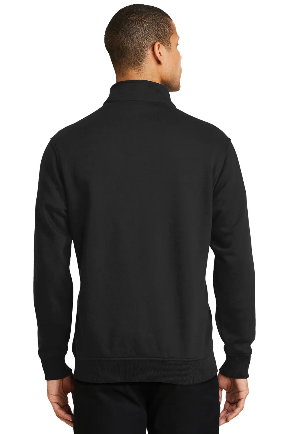 CornerStone Mens Fleece 1/4 Zip Sweatshirt w/ Pockets - Black  Cheaper Clothing Cornerstone