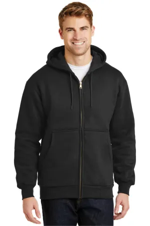 CornerStone Mens Full Zip Hooded Sweatshirt Hoodie w/ Pockets - Black  Cheaper Clothing Cornerstone