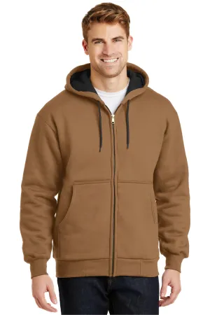 CornerStone Mens Full Zip Hooded Sweatshirt Hoodie w/ Pockets - Duck Brown  Cheaper Clothing Cornerstone
