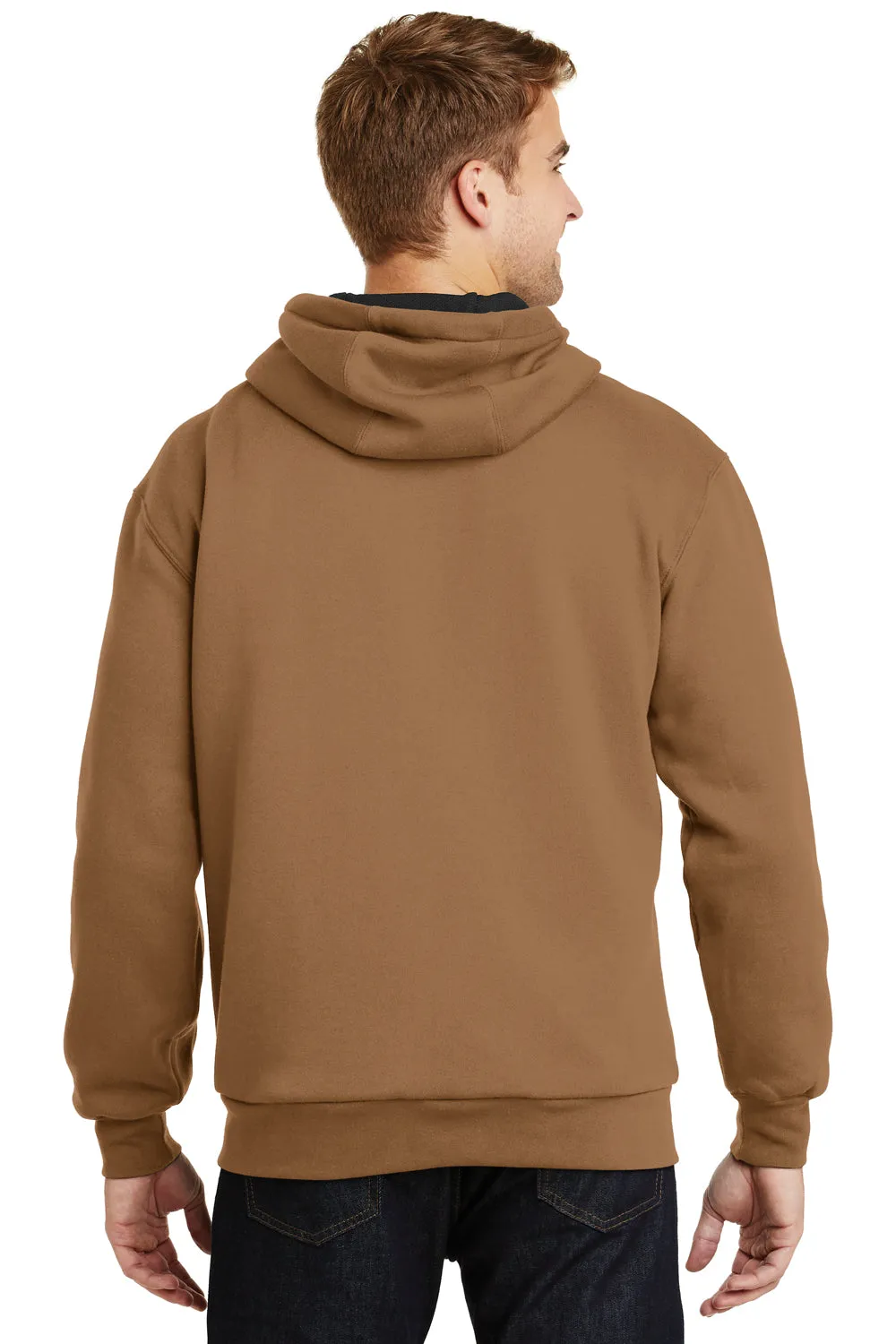 CornerStone Mens Full Zip Hooded Sweatshirt Hoodie w/ Pockets - Duck Brown  Cheaper Clothing Cornerstone