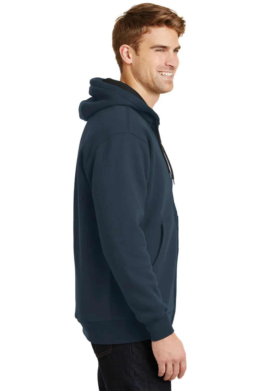 CornerStone Mens Full Zip Hooded Sweatshirt Hoodie w/ Pockets - Navy Blue  Cheaper Clothing Cornerstone