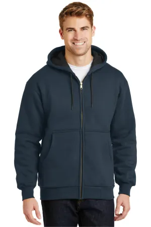 CornerStone Mens Full Zip Hooded Sweatshirt Hoodie w/ Pockets - Navy Blue  Cheaper Clothing Cornerstone