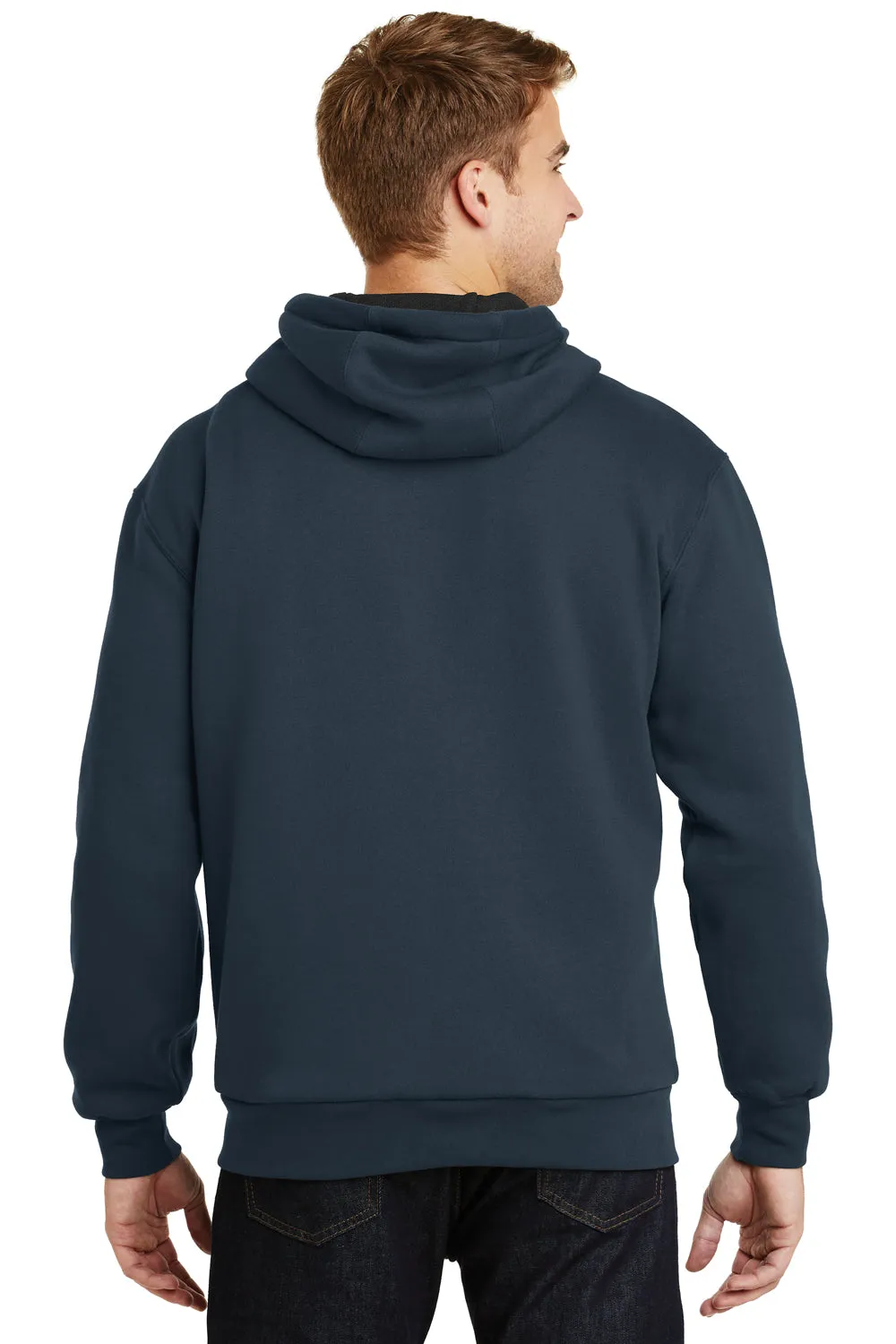CornerStone Mens Full Zip Hooded Sweatshirt Hoodie w/ Pockets - Navy Blue  Cheaper Clothing Cornerstone