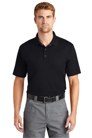 CornerStone Mens Gripper Moisture Wicking Short Sleeve Polo Shirt - Black  Cheaper Clothing Cornerstone