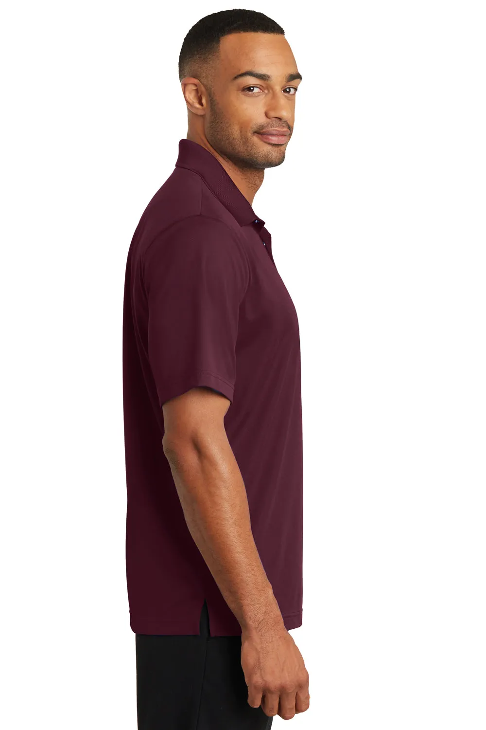 CornerStone Mens Gripper Moisture Wicking Short Sleeve Polo Shirt - Maroon - Closeout  Cheaper Clothing Cornerstone