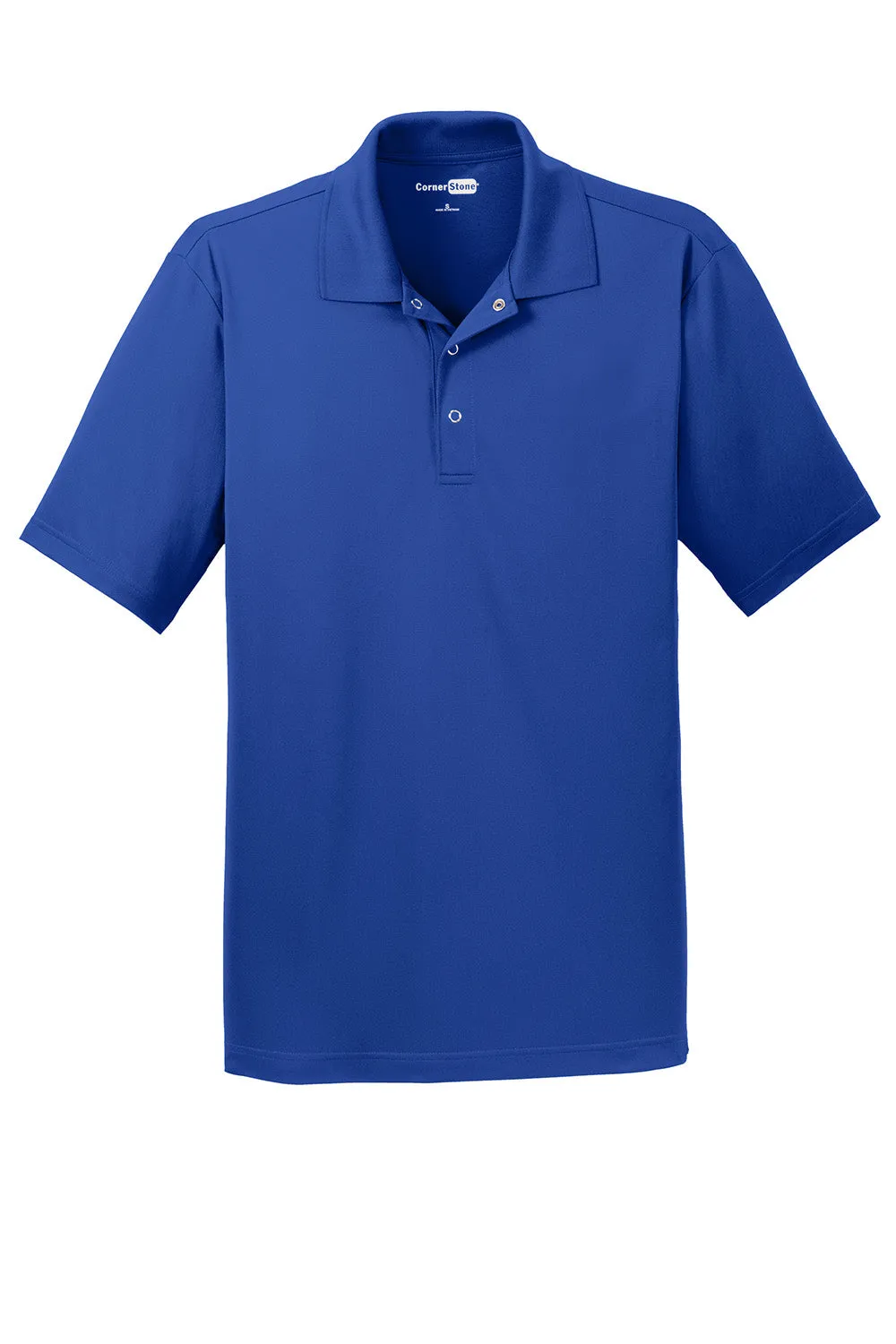 CornerStone Mens Gripper Moisture Wicking Short Sleeve Polo Shirt - True Royal Blue  Cheaper Clothing Cornerstone