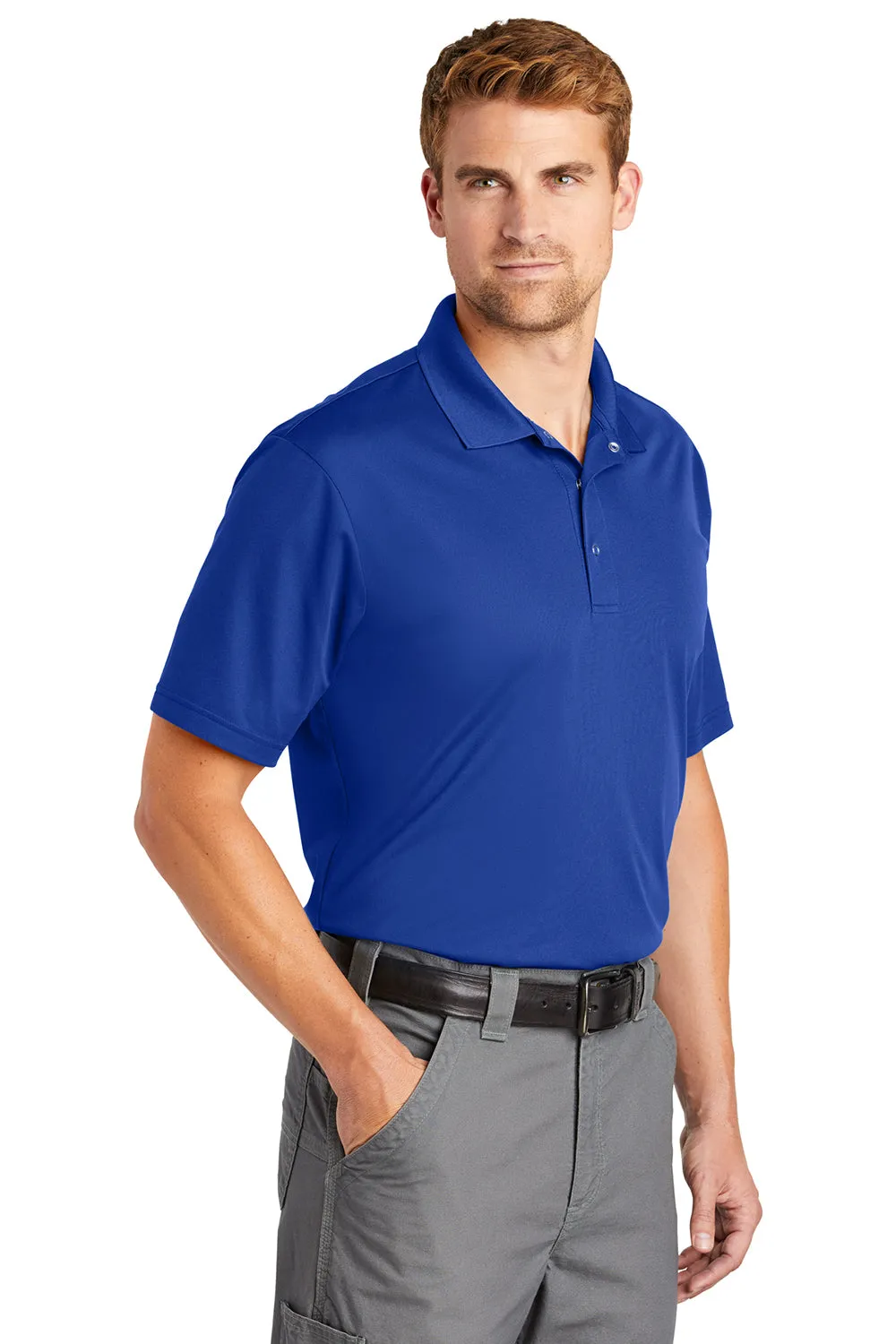 CornerStone Mens Gripper Moisture Wicking Short Sleeve Polo Shirt - True Royal Blue  Cheaper Clothing Cornerstone