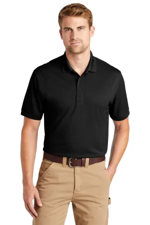CornerStone Mens Industrial Moisture Wicking Short Sleeve Polo Shirt - Black  Cheaper Clothing Cornerstone