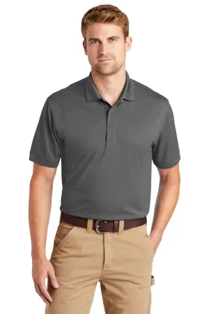 CornerStone Mens Industrial Moisture Wicking Short Sleeve Polo Shirt - Charcoal Grey  Cheaper Clothing Cornerstone