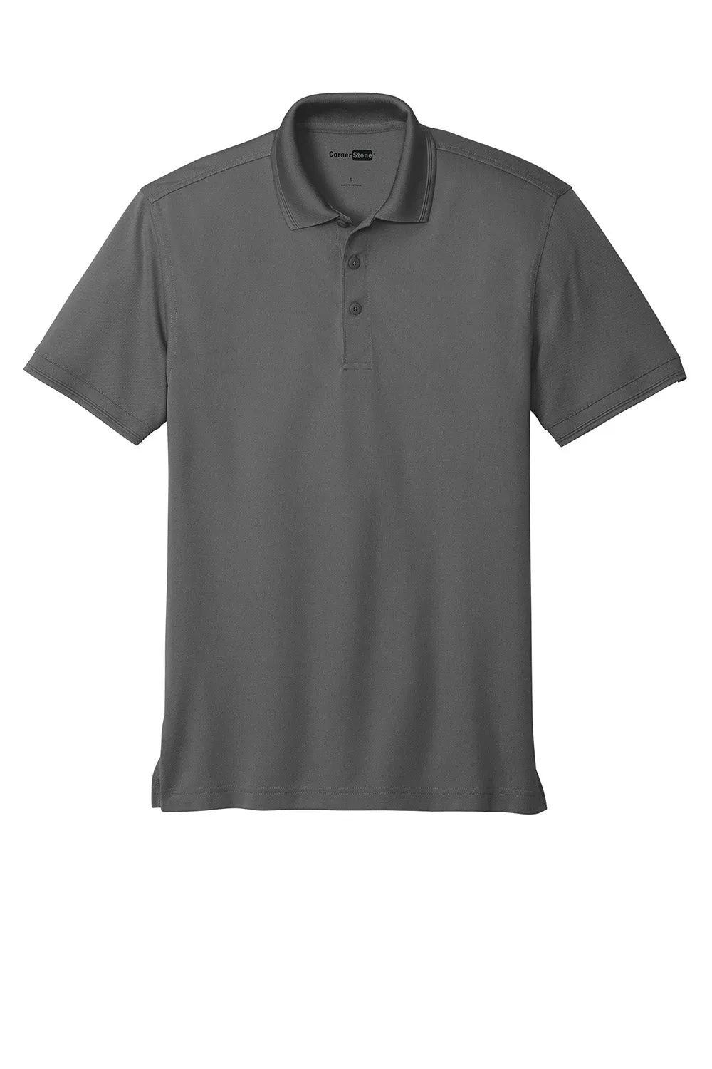 CornerStone Mens Industrial Moisture Wicking Short Sleeve Polo Shirt - Charcoal Grey  Cheaper Clothing Cornerstone