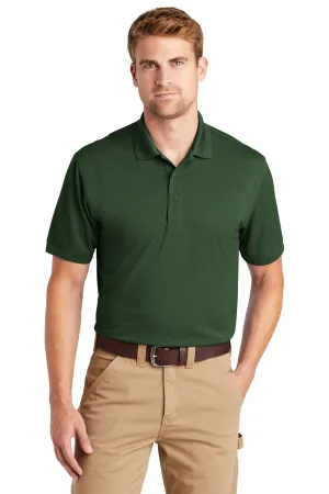 CornerStone Mens Industrial Moisture Wicking Short Sleeve Polo Shirt - Dark Green - Closeout  Cheaper Clothing Cornerstone