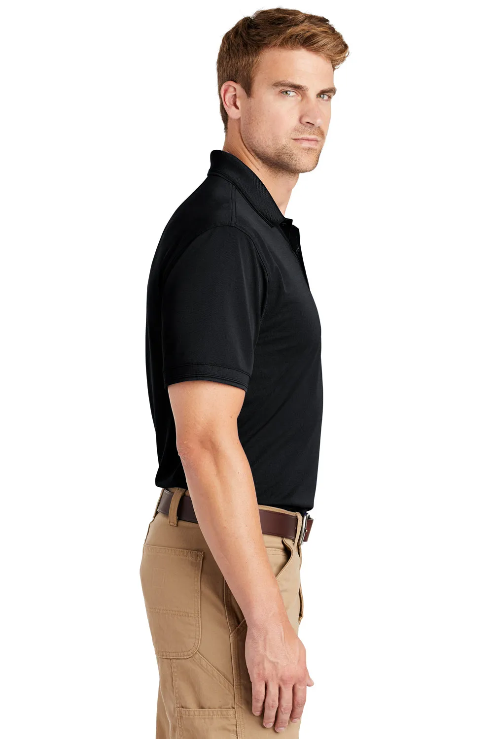 CornerStone Mens Industrial Moisture Wicking Short Sleeve Polo Shirt - Navy Blue  Cheaper Clothing Cornerstone