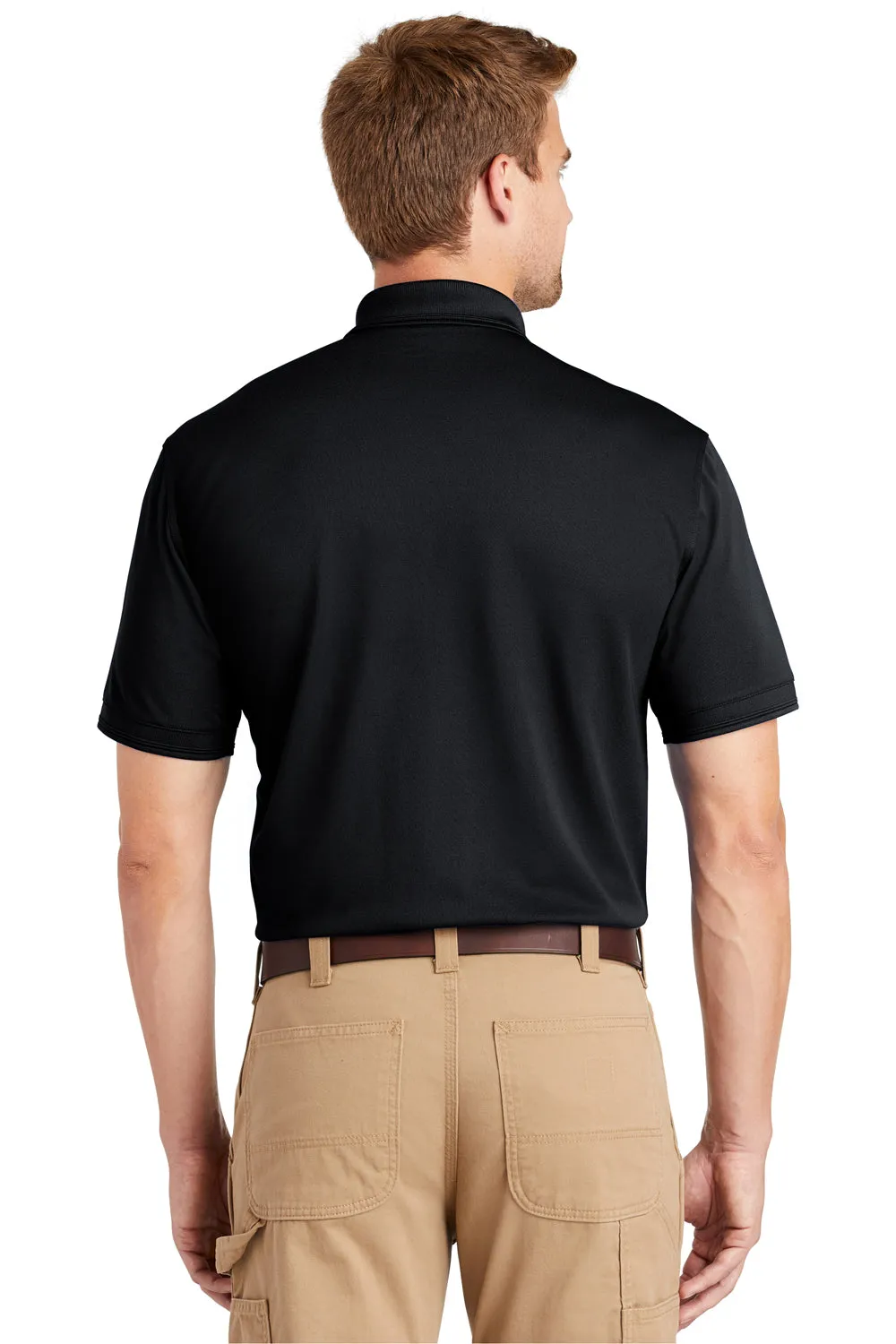 CornerStone Mens Industrial Moisture Wicking Short Sleeve Polo Shirt - Navy Blue  Cheaper Clothing Cornerstone